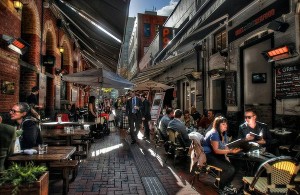 One of the hidden laneways in Melbourne