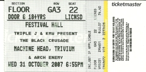 Machine Head 2007 ticket