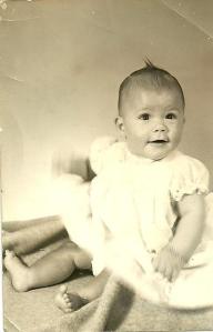 Me as a baby - hand blurred!