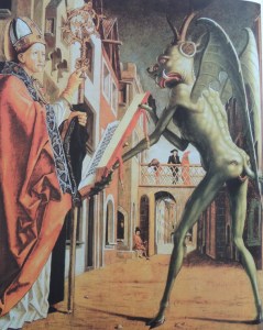 'Saint Augustine and the Devil' by Michael Pacher, circa 1483 (Similiar to the creatures I saw.)